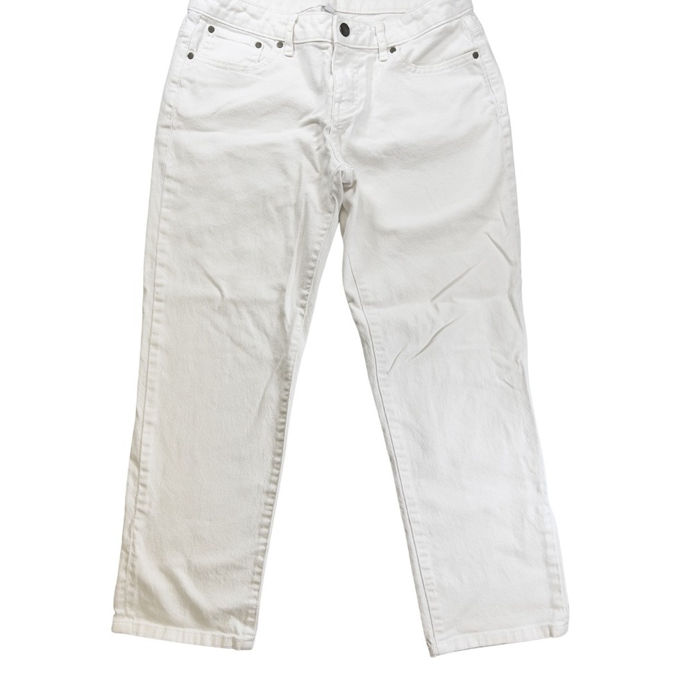 Jennifer Lopes Women's Low Rise White Cropped Denim Jeans Beach Chic‎ City Sz 4